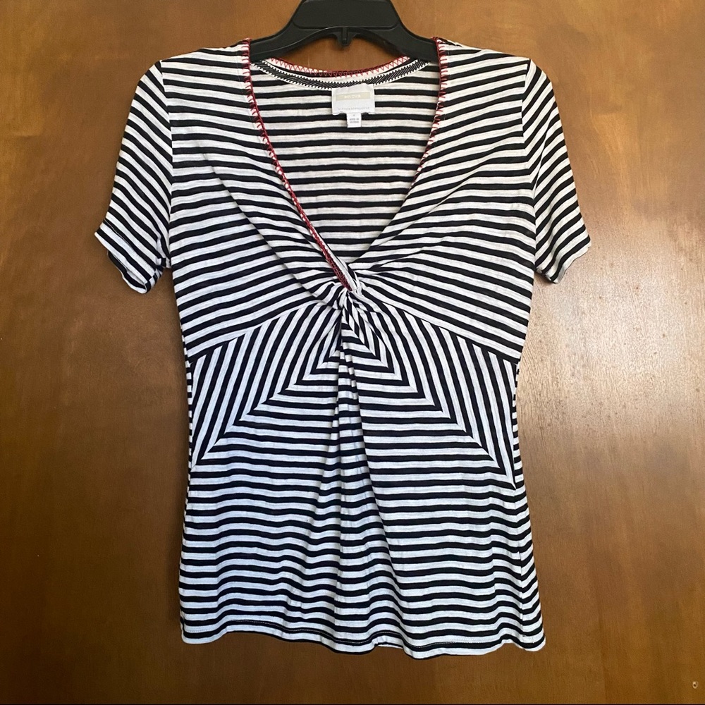 Mod Striped Anthropologie Blouse